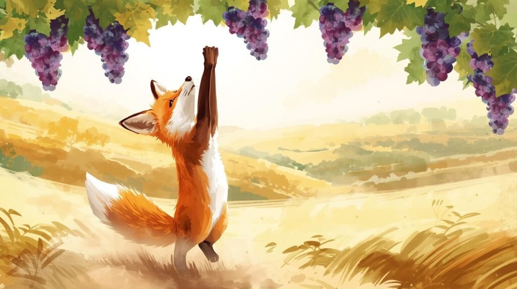 Fox and the grapes